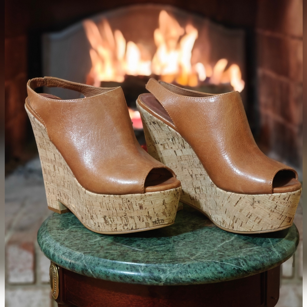 Elizabeth and James Brown Cork Wedges